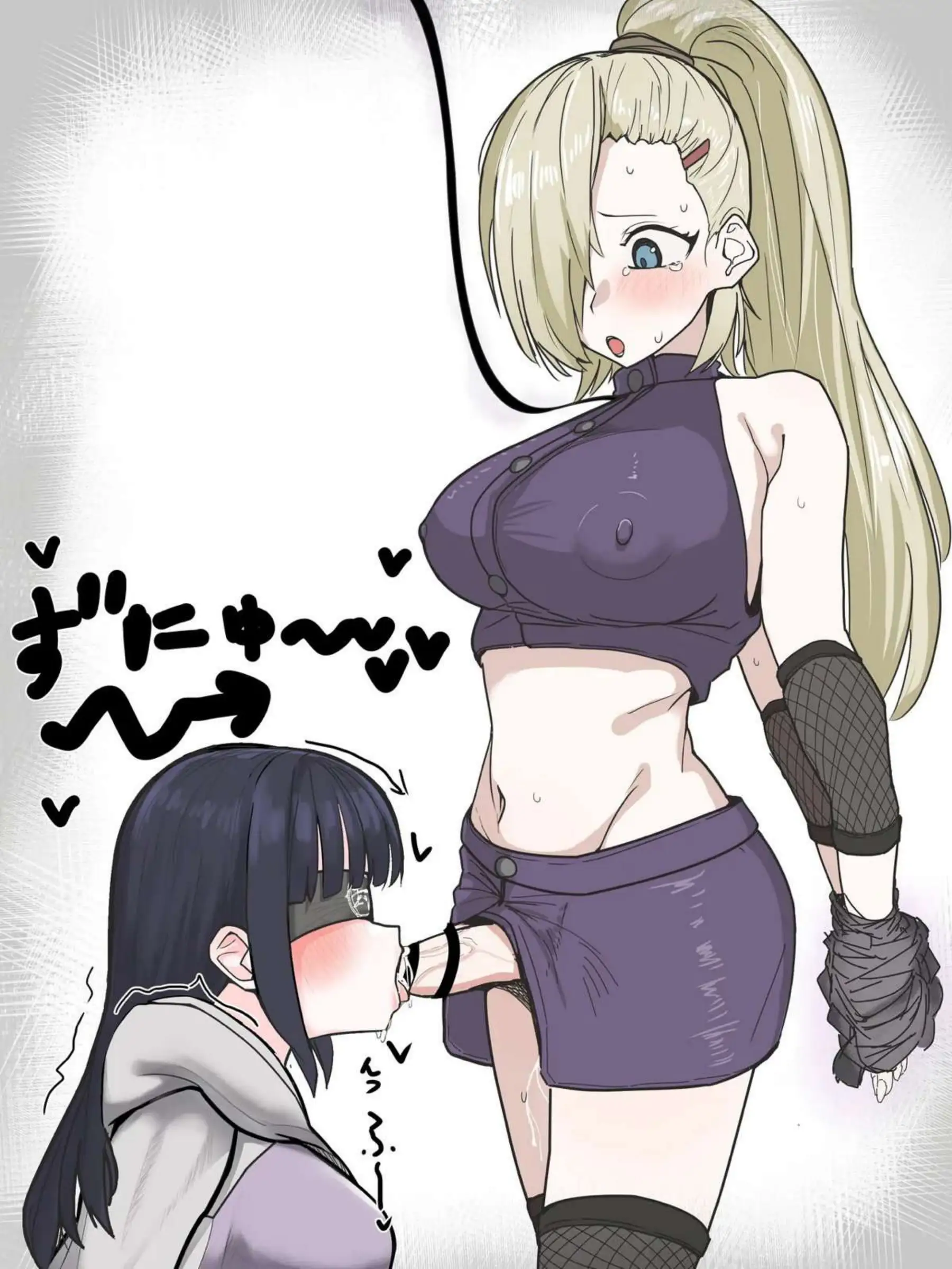 拘束されてるふたなりいのを責めるヒナタ！オチンチンしゃぶられてイキまくり！ - PAGE 018