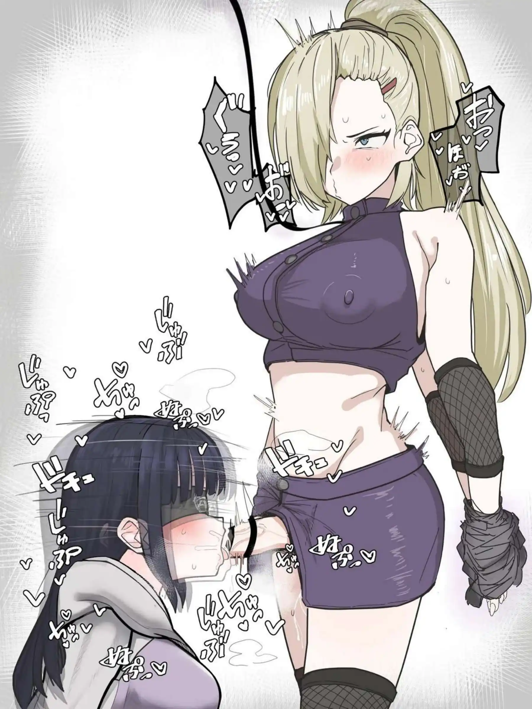 拘束されてるふたなりいのを責めるヒナタ！オチンチンしゃぶられてイキまくり！ - PAGE 019