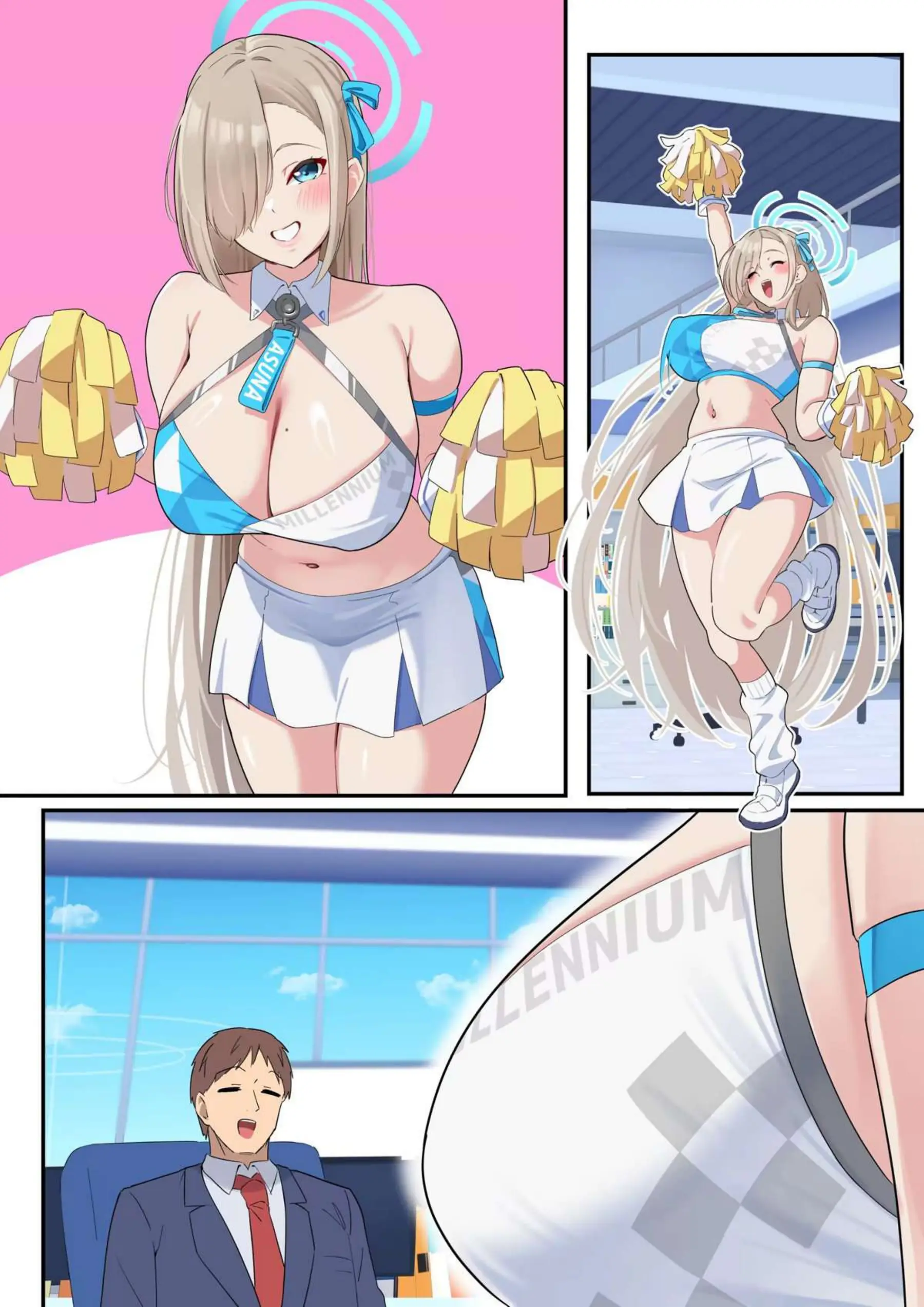 バックや正常位で撮影されるチアアスナ！騎乗位で快感を貪るハスミが潮吹きする！ - PAGE 055