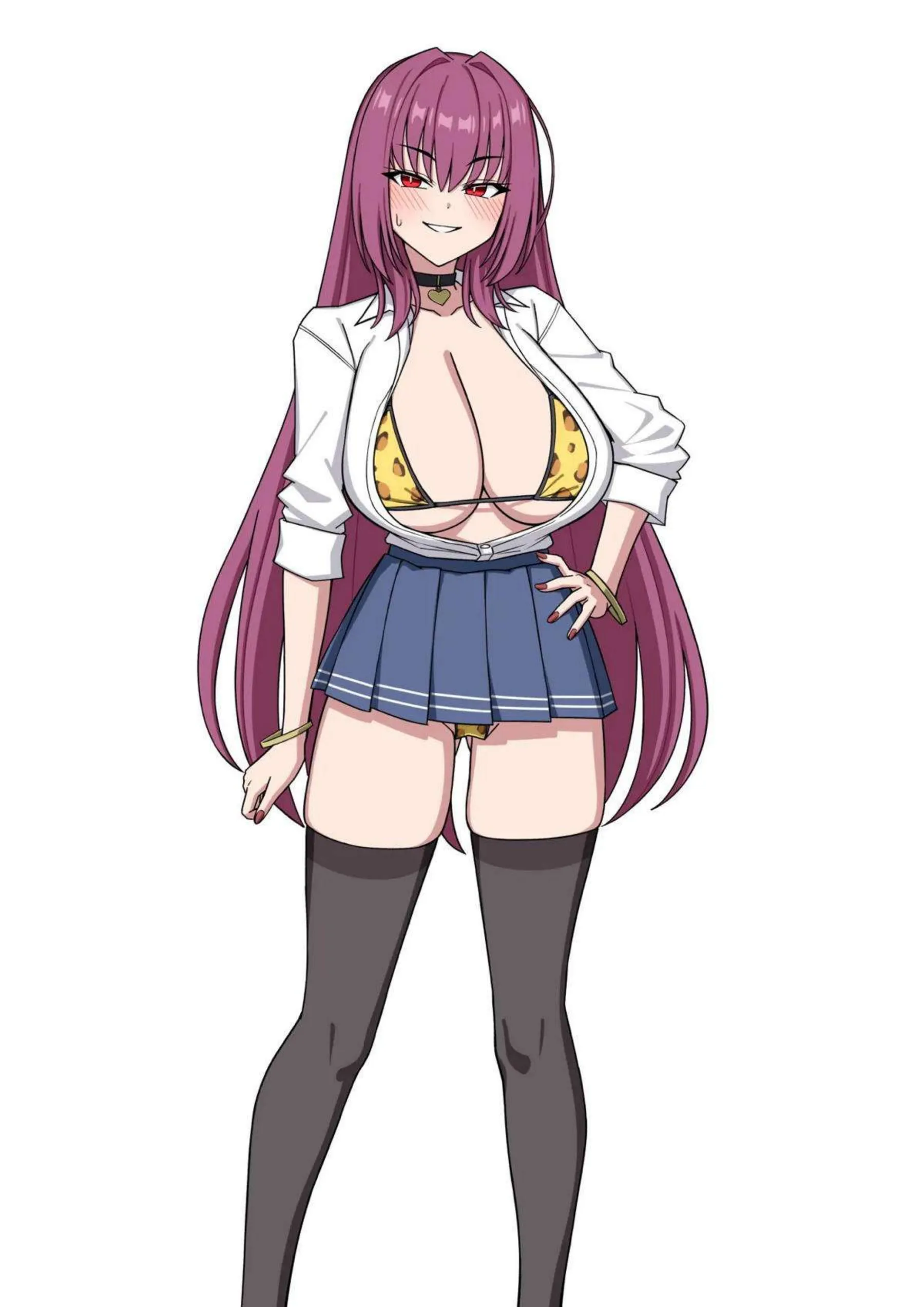 JKギャルコスプレのスカサハがチンポにフェラ奉仕！精子をしゃぶり搾る！ - PAGE 058