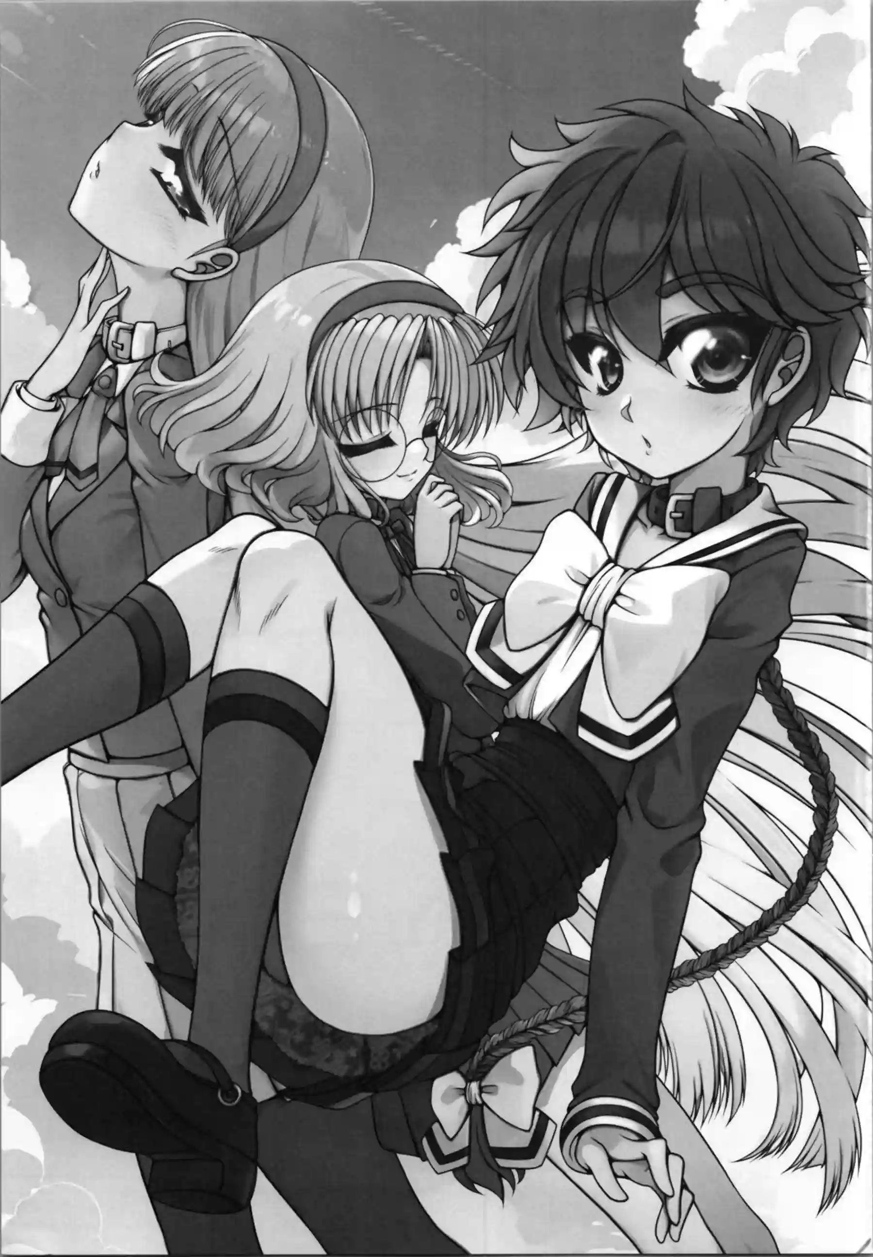 獅堂光たちがスク水でハーレムプレイ！ ダブルフェラと中出しでトロ顔絶頂！ - PAGE 002