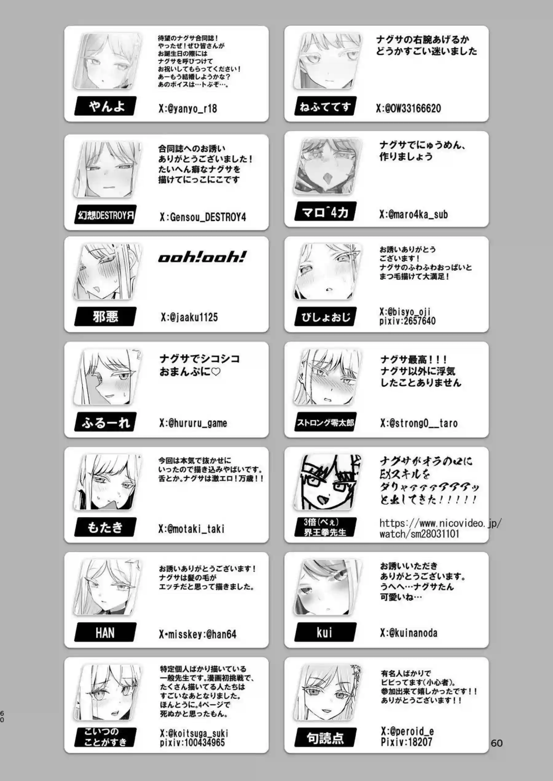 御稜ナグサが合同誌で複数プレイに没頭する！ ナグサが連続絶頂で体を震わせる！ - PAGE 059