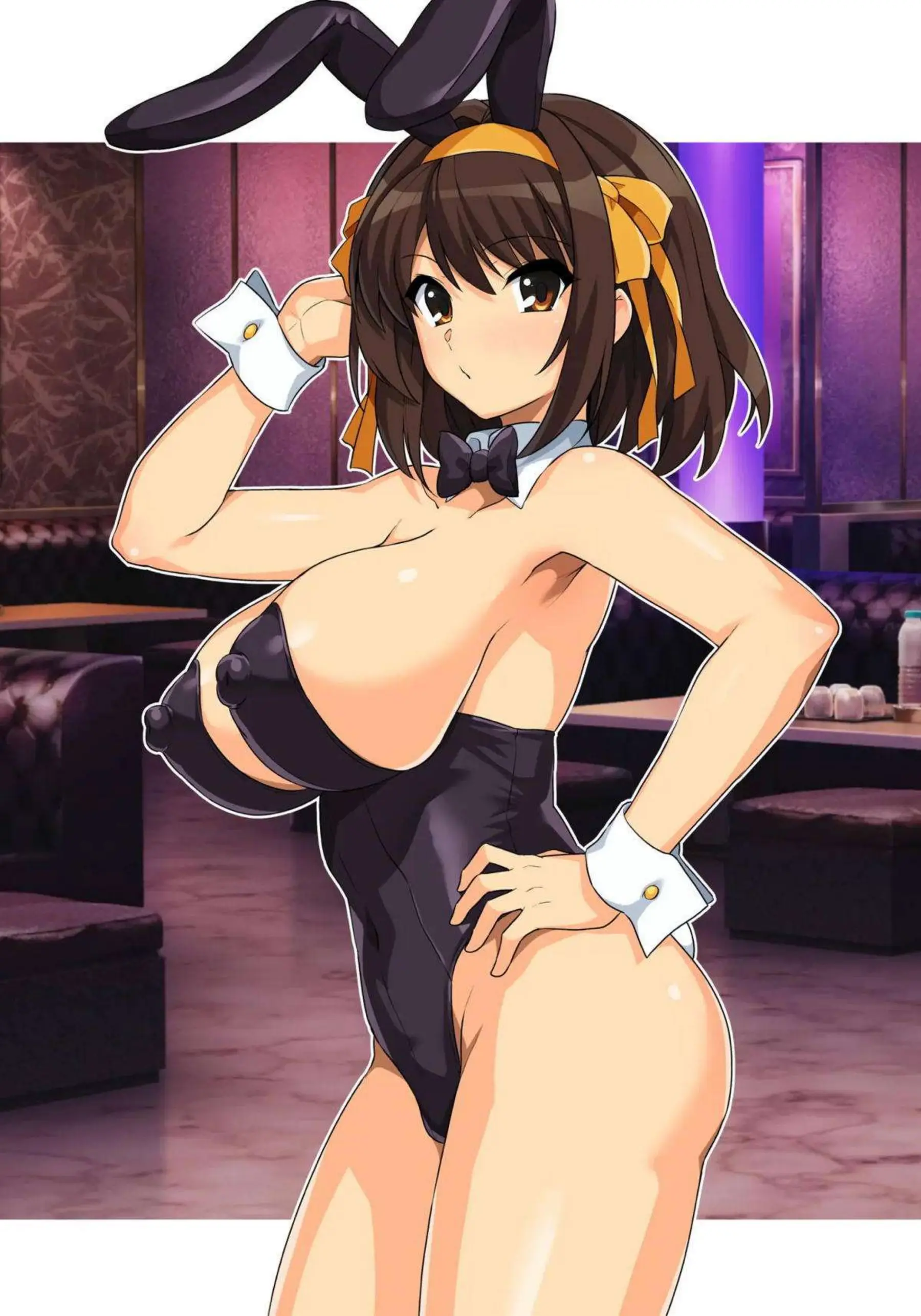 涼宮ハルヒがおっぱいをページごとに急成長させて誘惑する！ 涼宮ハルヒが巨乳ボディでアヘ顔絶頂に乱れる！ - PAGE 020