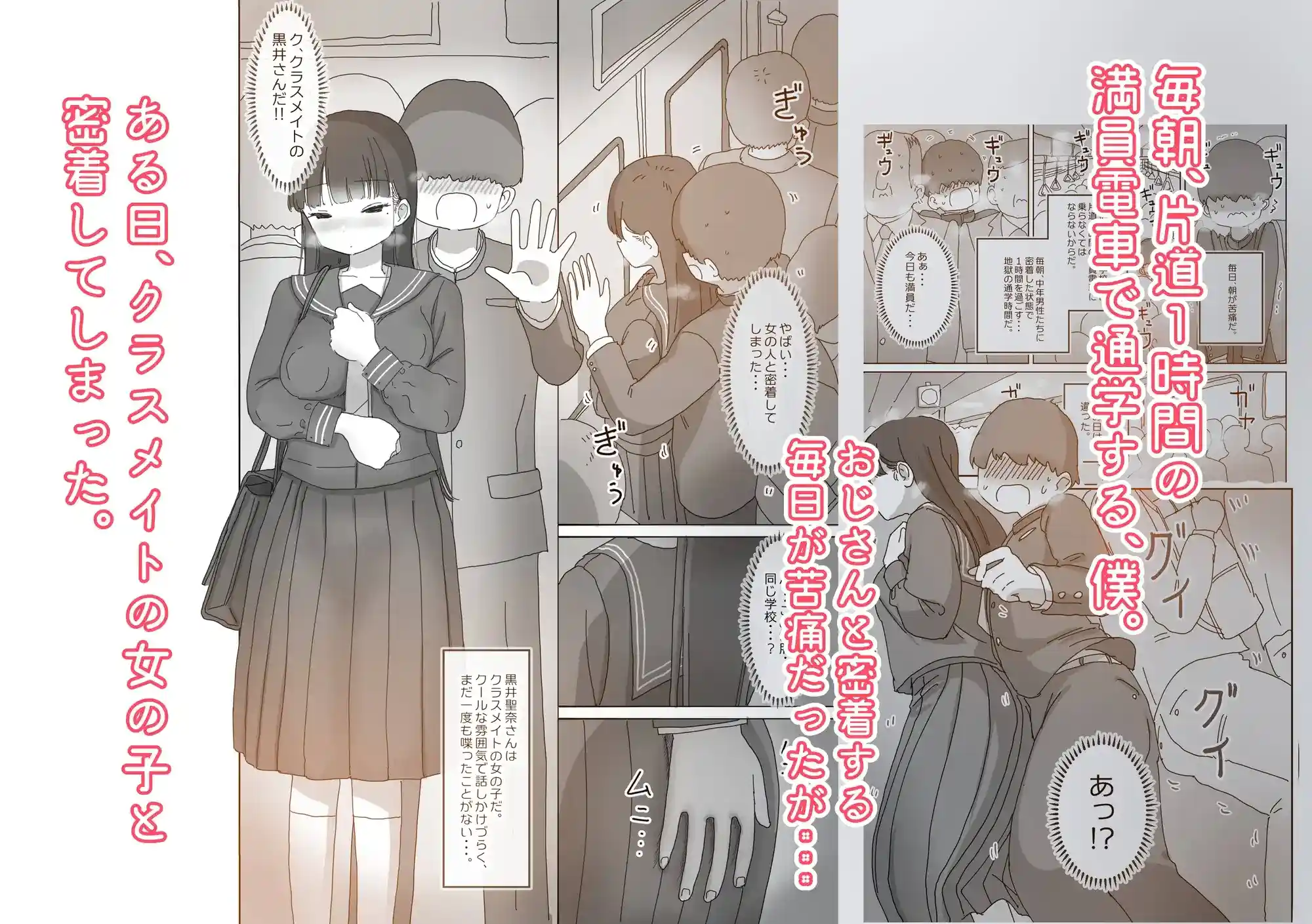 電車通学中こっそり中出しさせてくれるクラスメイトの黒井さん[ひやしまくら] - PAGE 002