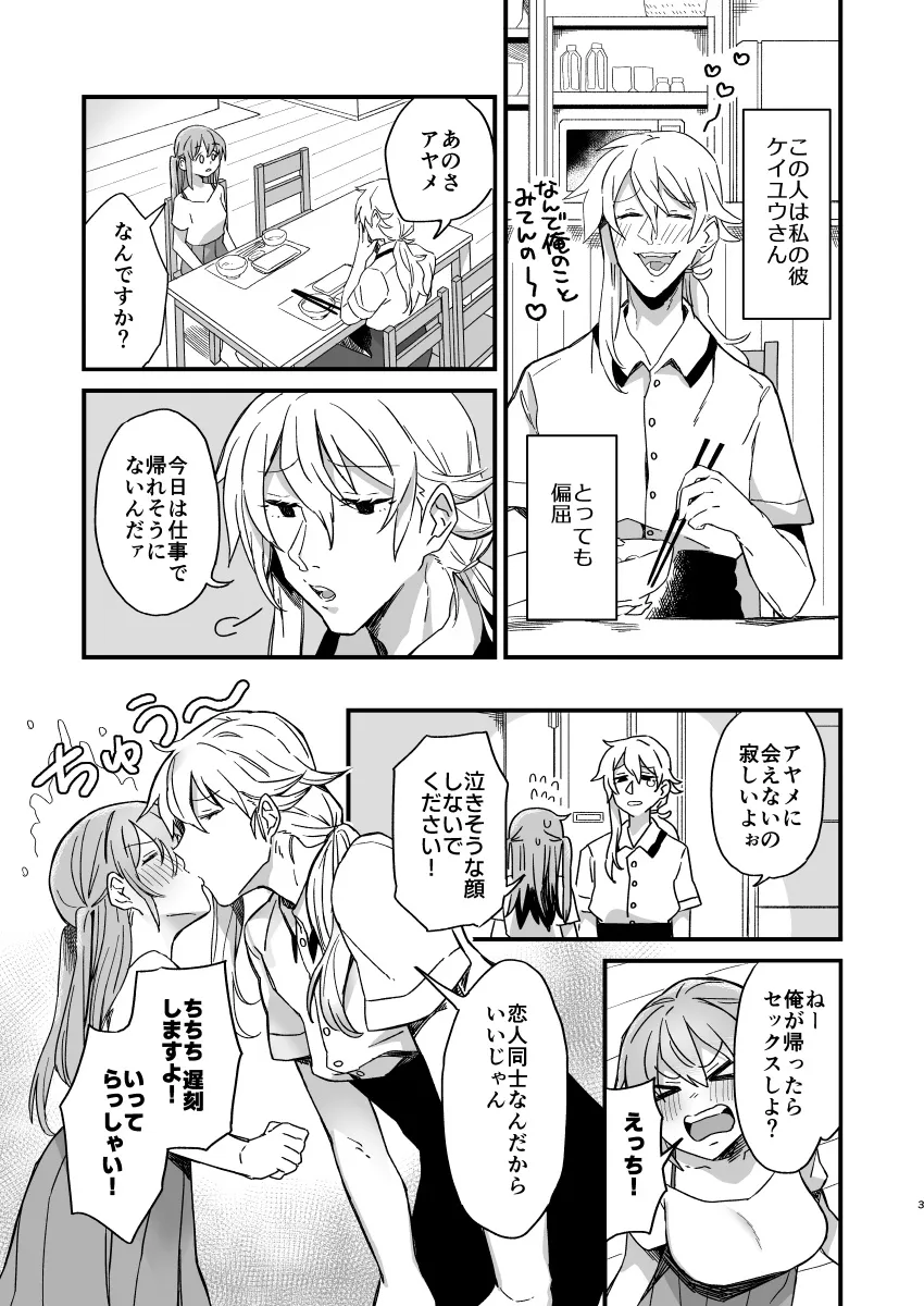 自慰してたら嫉妬深い彼氏にバレてしまった[カシオピュータ] - PAGE 002
