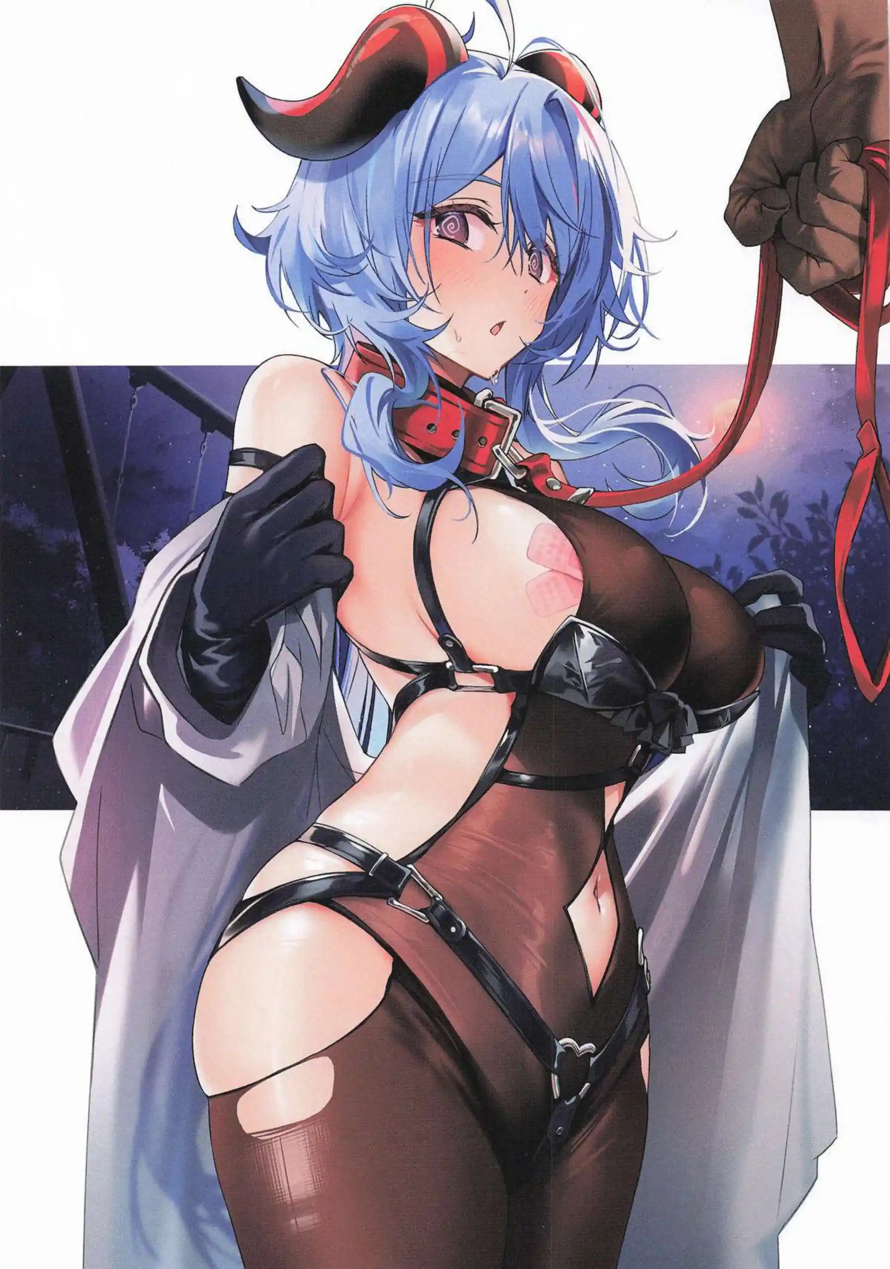 甘雨が盲目に縛られ奉仕する！ 綾華やニィロウが絶頂に達する！ - PAGE 002