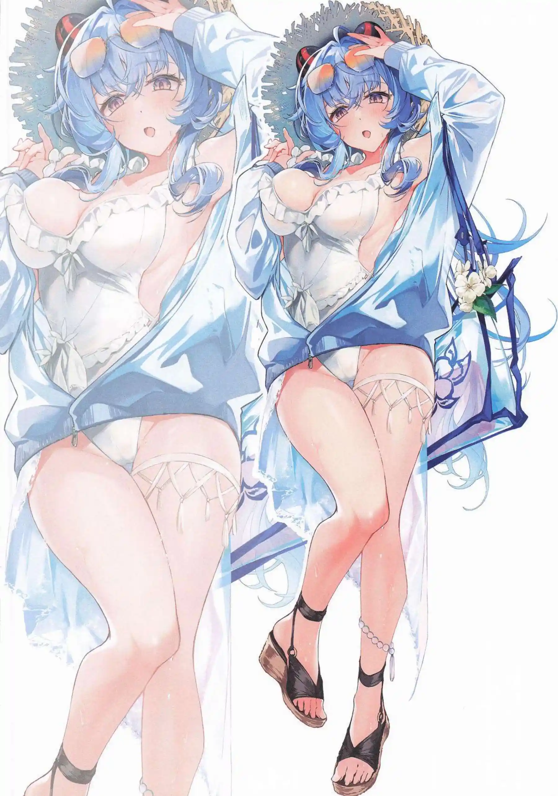 甘雨が盲目に縛られ奉仕する！ 綾華やニィロウが絶頂に達する！ - PAGE 005