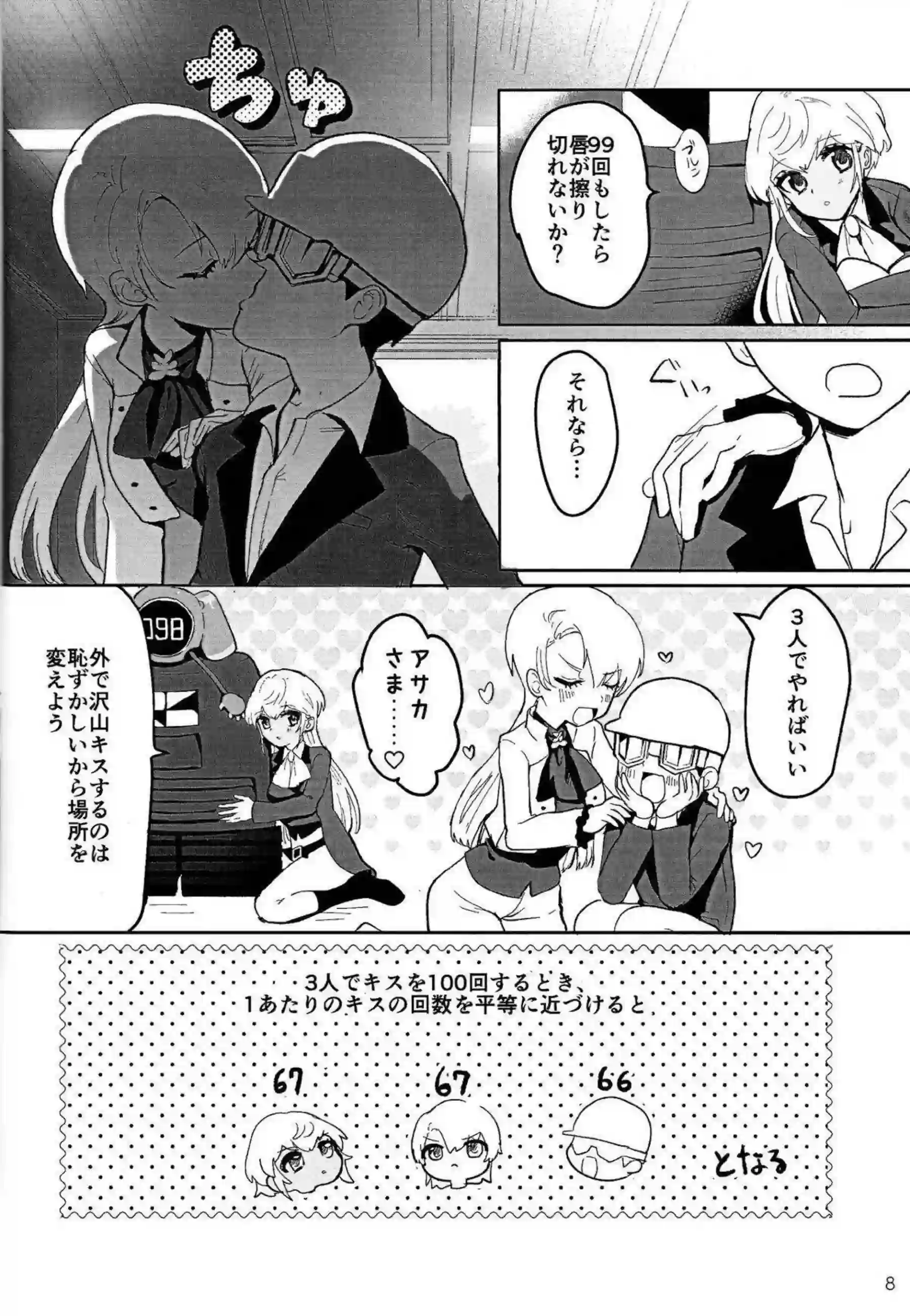 六葉アサカと六葉アサナがキス100回チャレンジで唇を重ねまくる！ カウンターで敏感ボディを開発される！ - PAGE 009