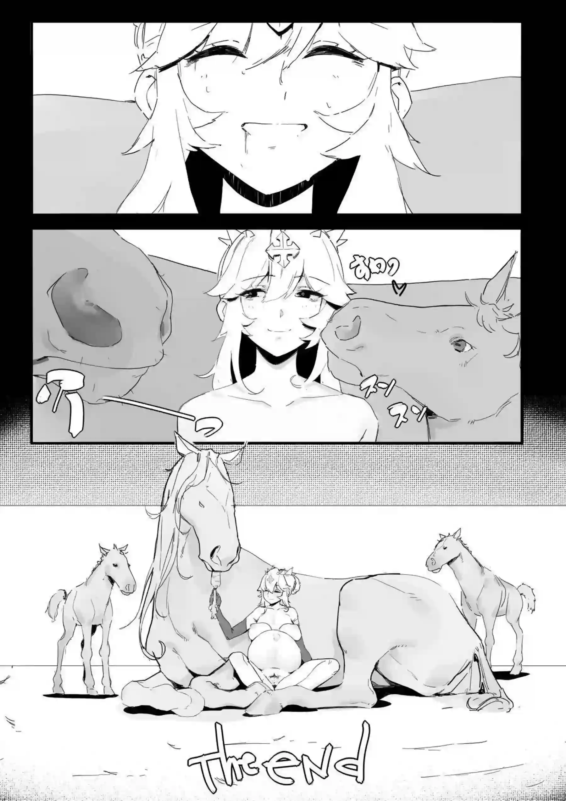 アルトリアが馬に跨がり激しく腰を振る！ 洗浄されながらアヘ顔を晒す！ - PAGE 027