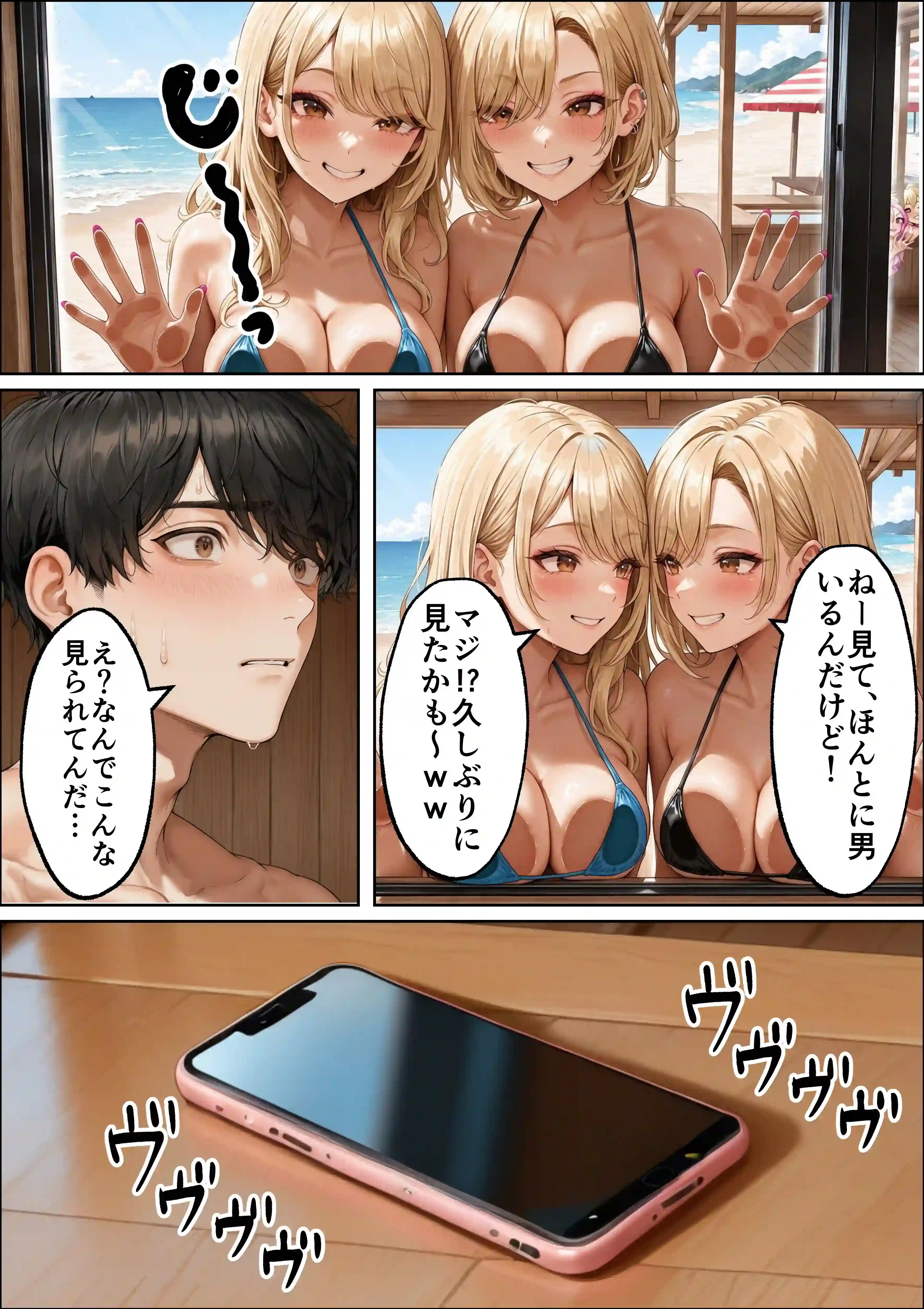 海の家バイトに行ったら、ギャル専用プライベートビーチで逆ナンされまくった話[ほっけばいん！] - PAGE 003