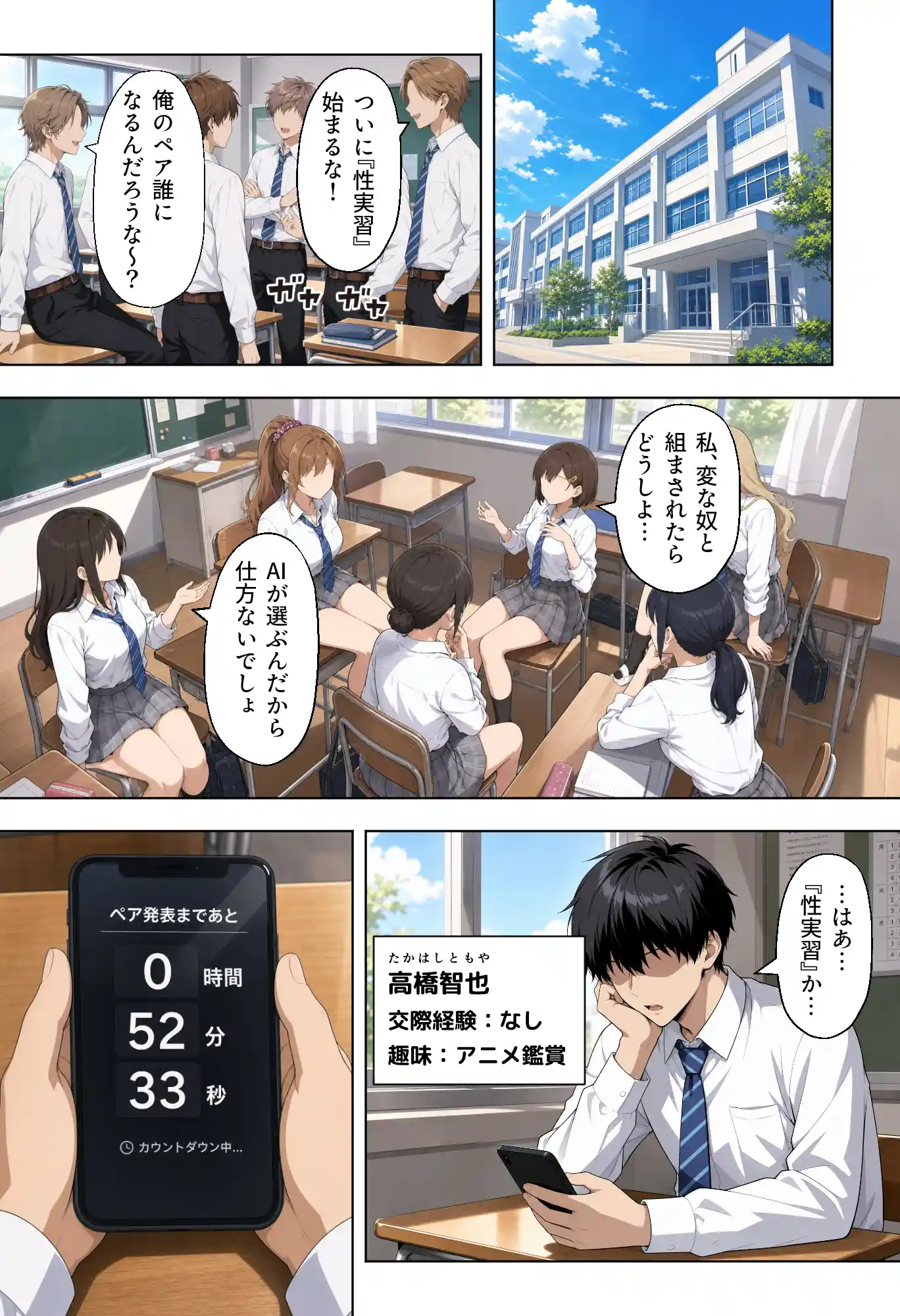童貞の俺が性実習の授業で彼氏持ち一軍ギャルと遺伝子相性SSSだった件[ベビーリーフ工房] - PAGE 002