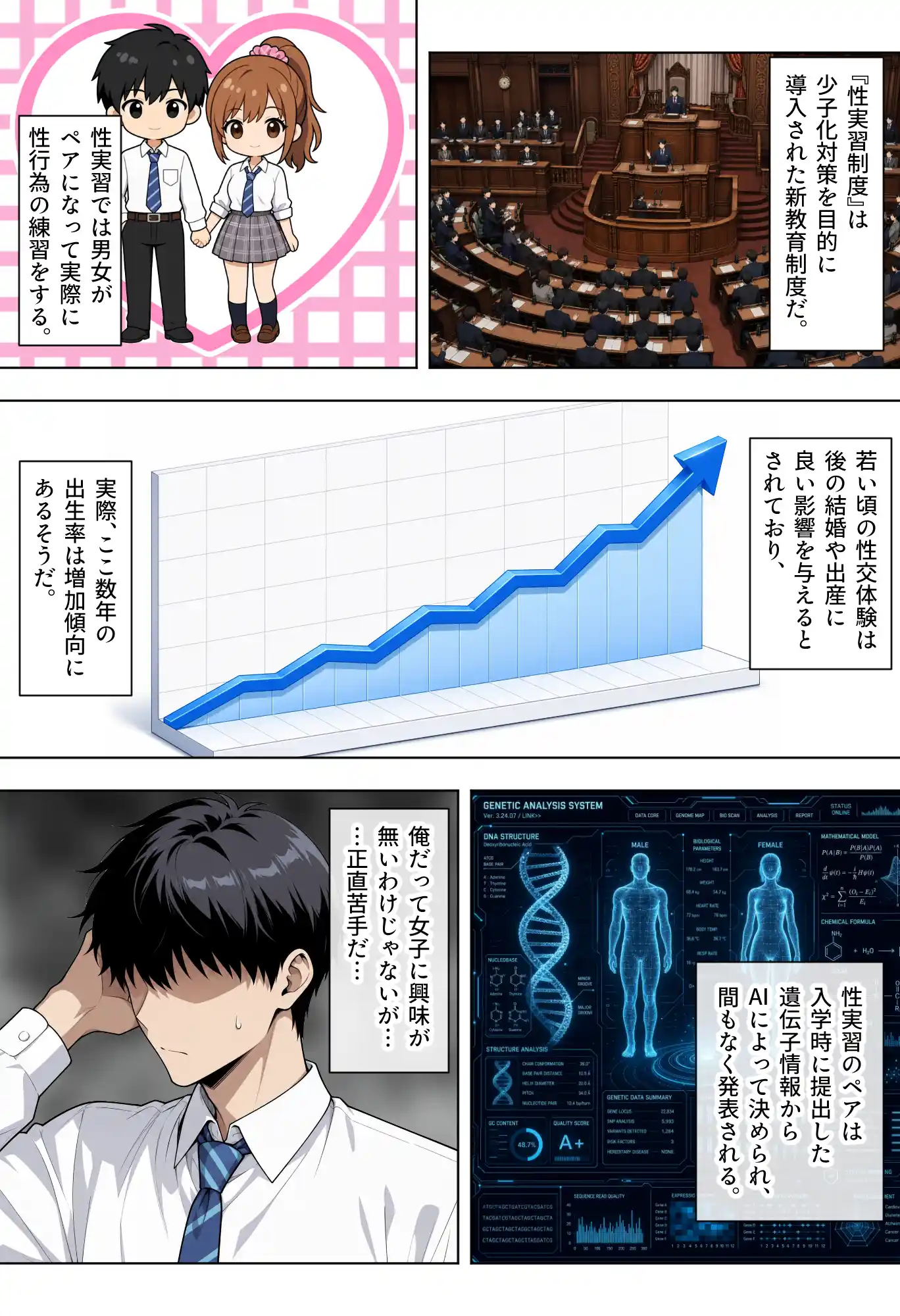 童貞の俺が性実習の授業で彼氏持ち一軍ギャルと遺伝子相性SSSだった件[ベビーリーフ工房] - PAGE 003