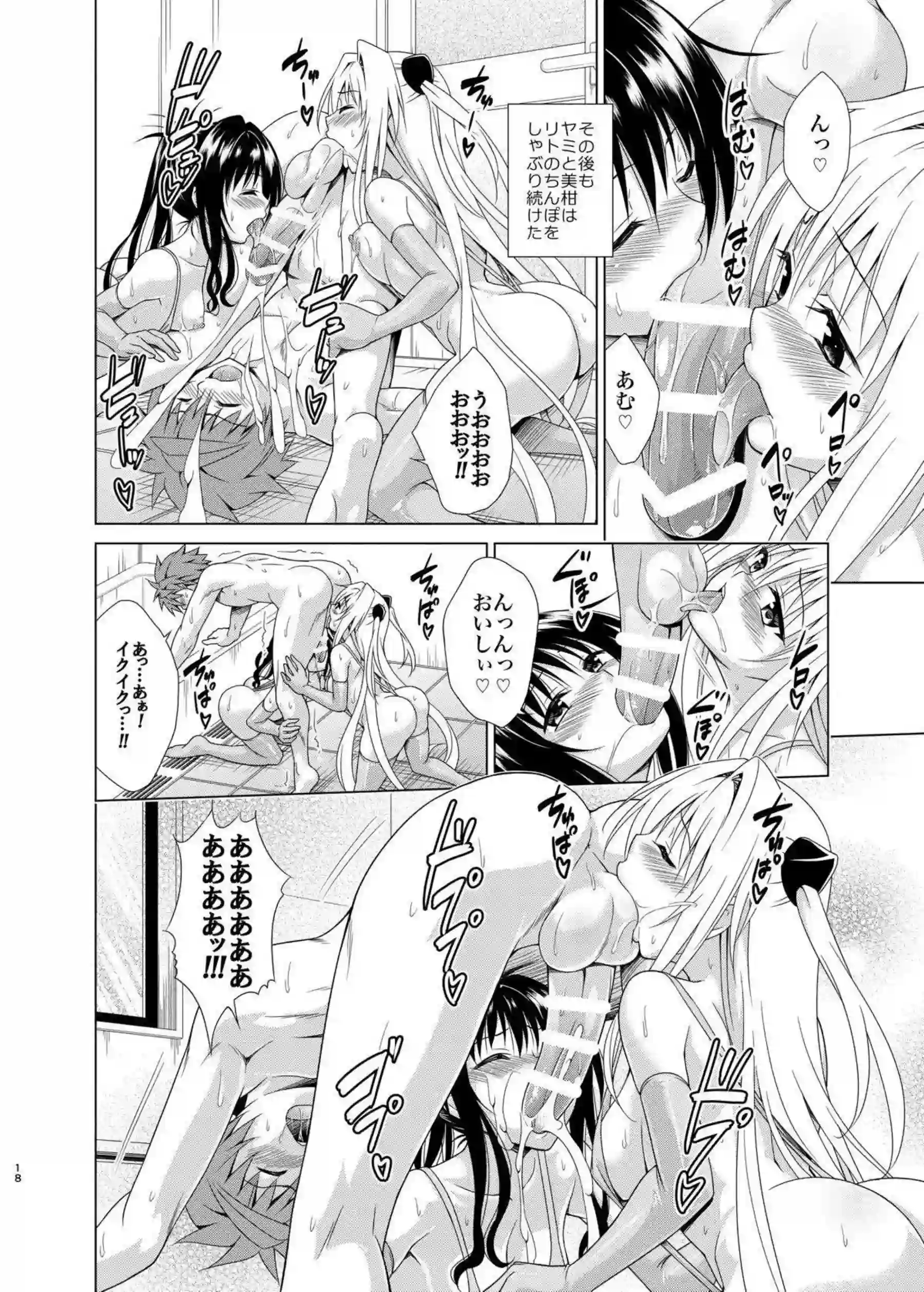 美柑がフェラテクを伝授する！ ヤミが初々しくしゃぶりつく！ - PAGE 017