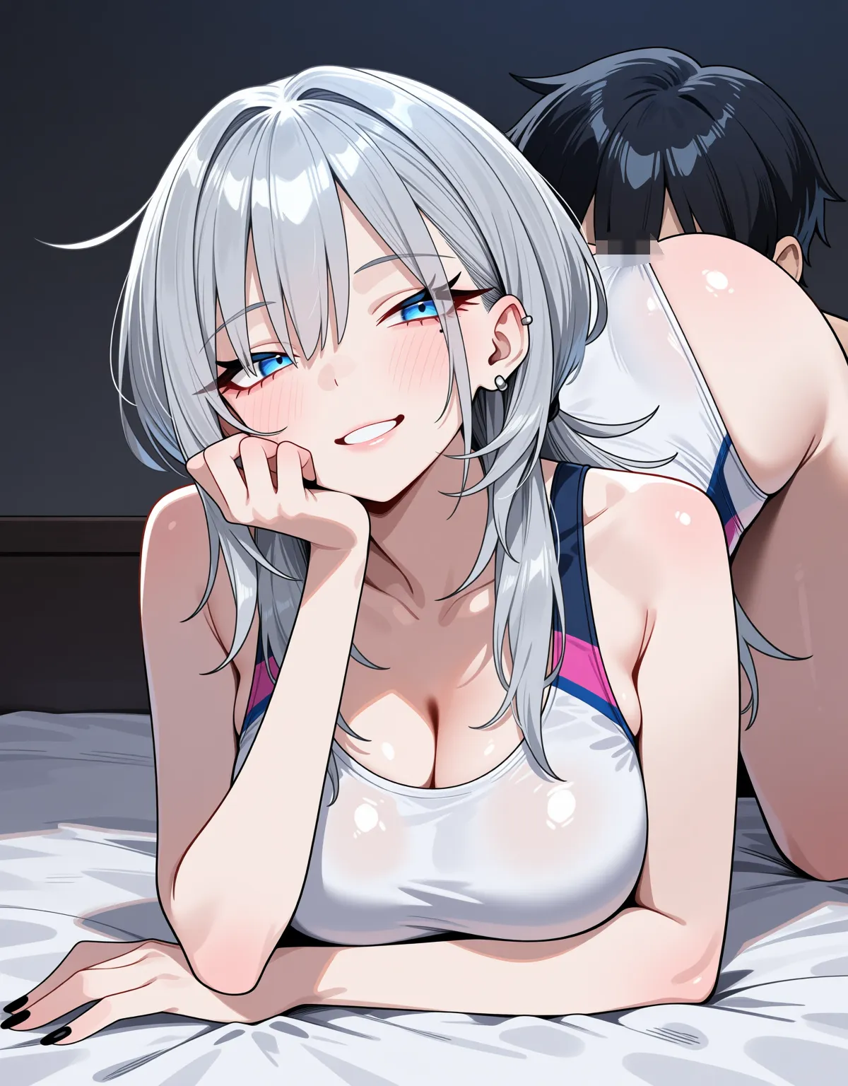 灰宮美桜が競泳水着でまわされる！サイズが合ってなくて胸からおっぱいがはみ出る！ - PAGE 029