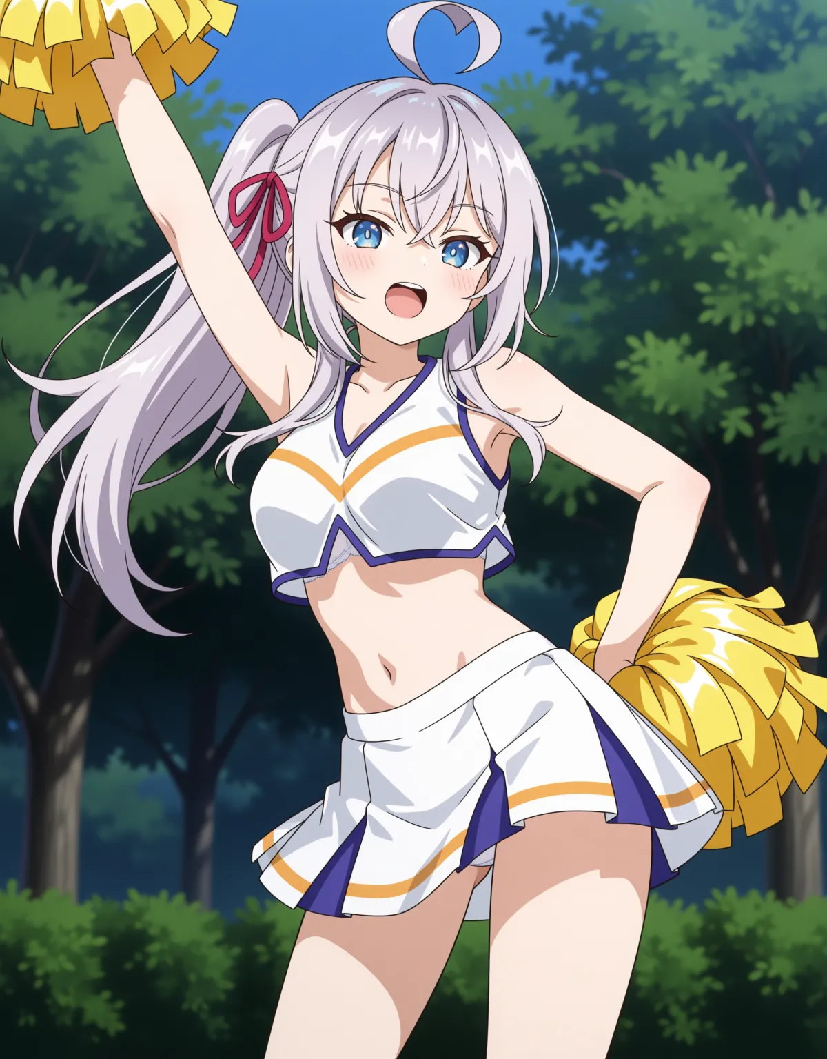 アーリャがチアガール衣装で応援！ボンボン持ったままセックスが背徳的！