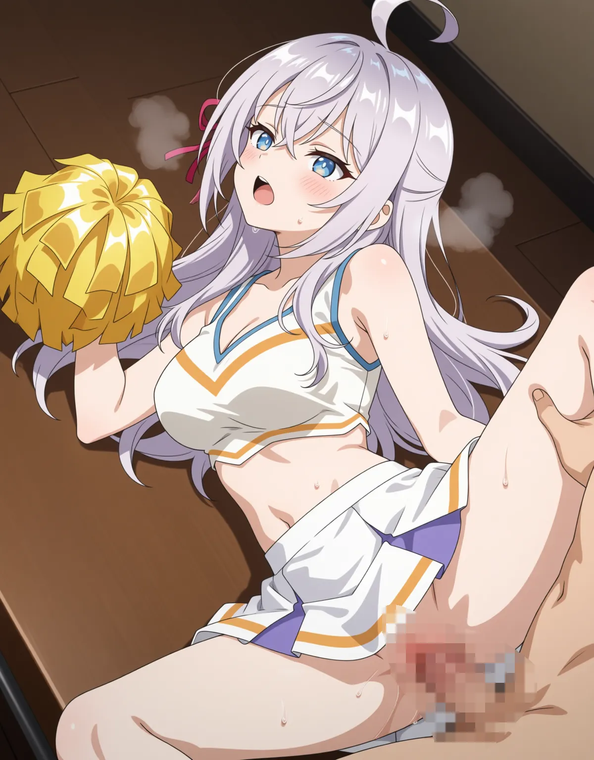 アーリャがチアガール衣装で応援！ボンボン持ったままセックスが背徳的！ - PAGE 012