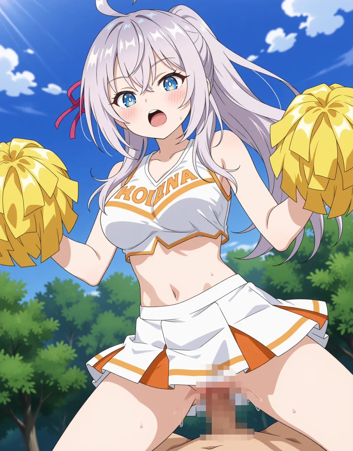 アーリャがチアガール衣装で応援！ボンボン持ったままセックスが背徳的！ - PAGE 016