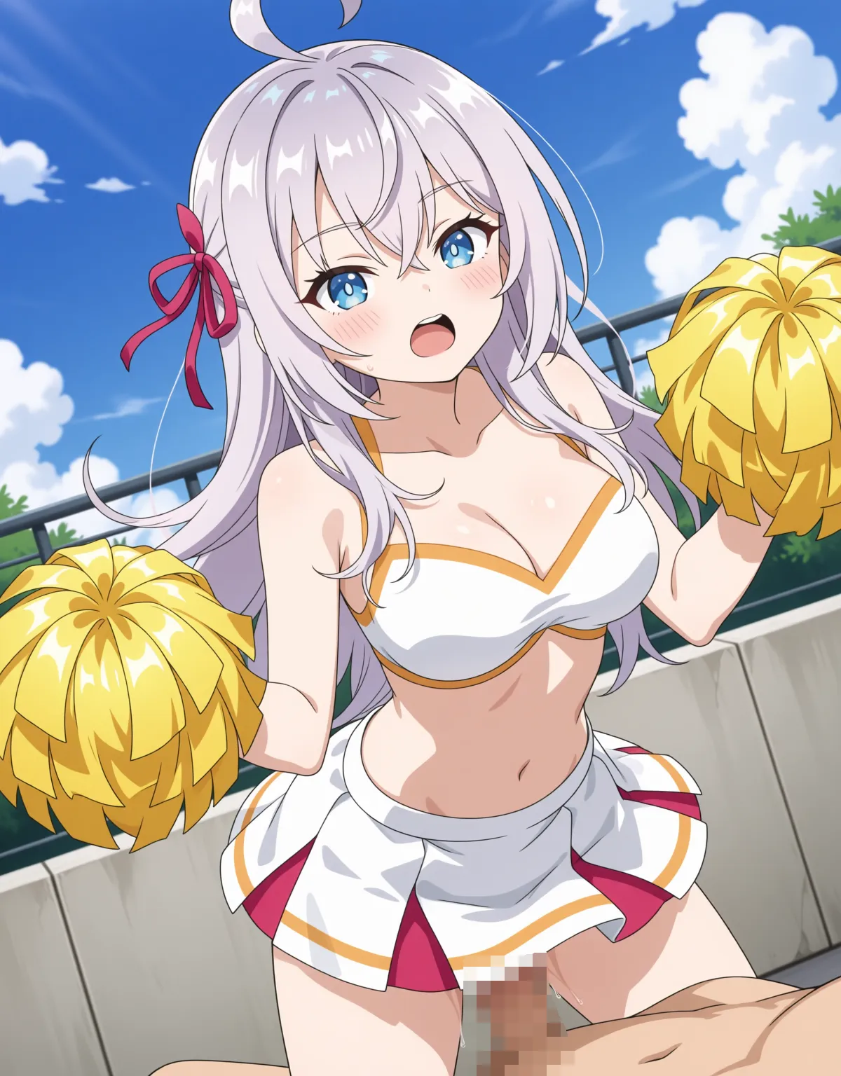 アーリャがチアガール衣装で応援！ボンボン持ったままセックスが背徳的！ - PAGE 017