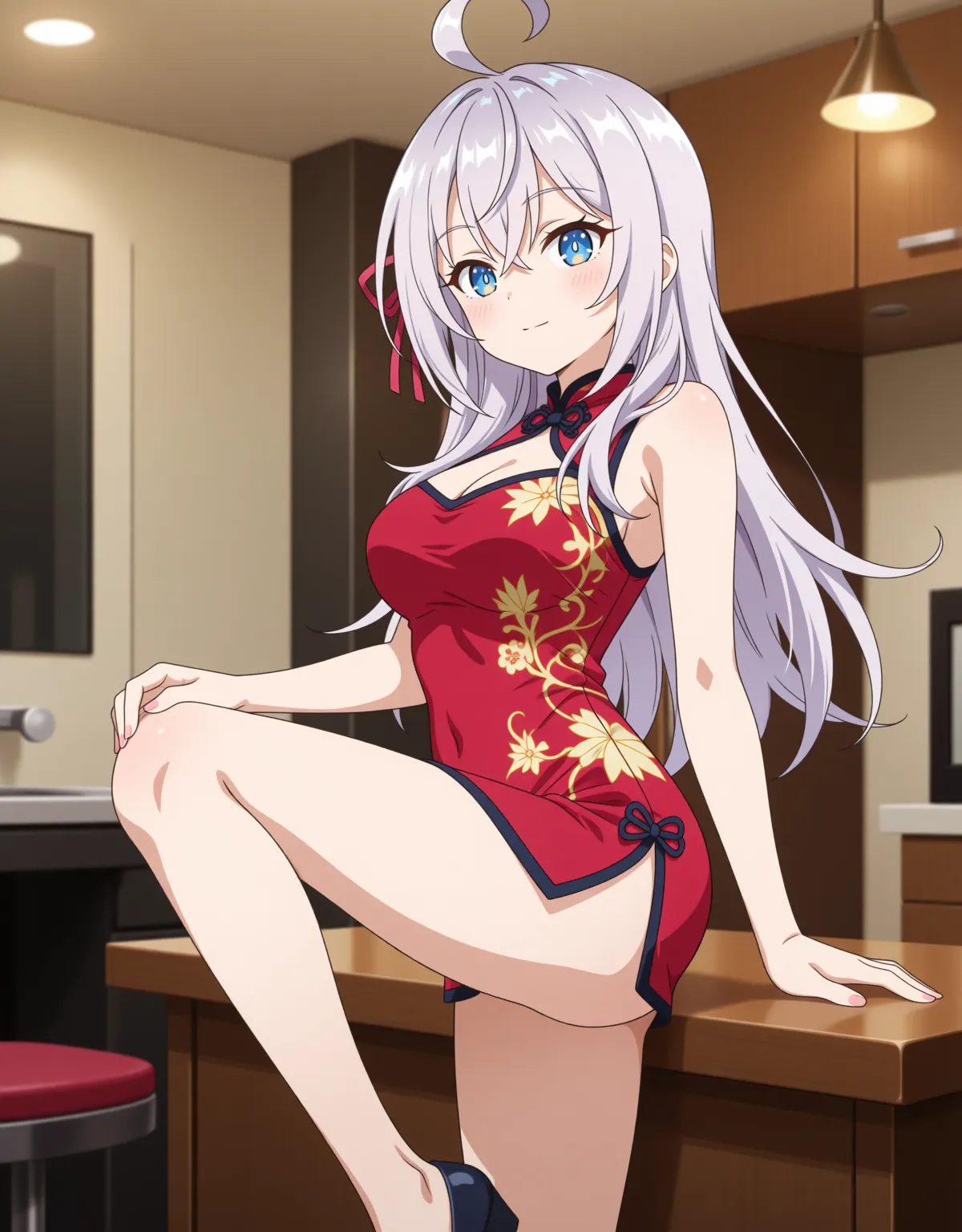 アーリャがチーパオ着てチラリ！即挿入まで出来てまさに異文化交流！