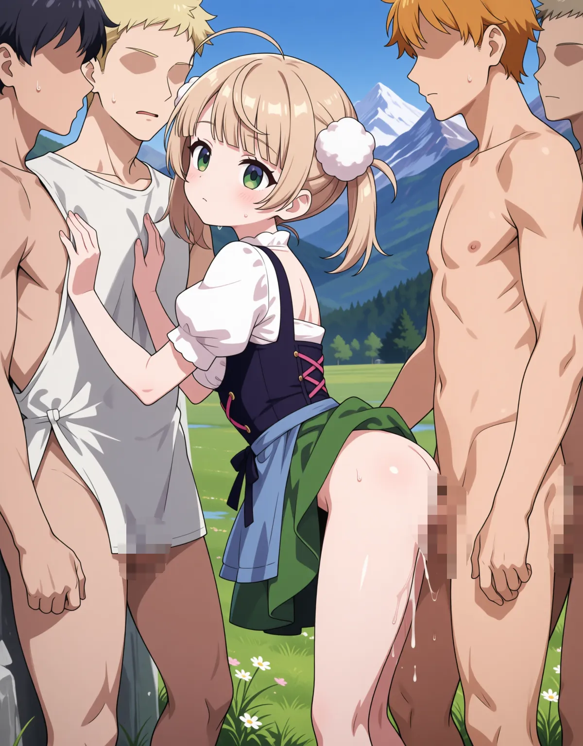 しぐれういが外で開放的なセックス！伝統衣装風のスタイルが似合ってる！ - PAGE 002