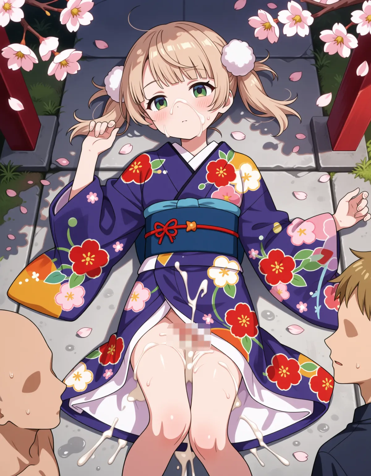 しぐれういが和服でセックス！外でみんなと仲良く中出し！ - PAGE 004