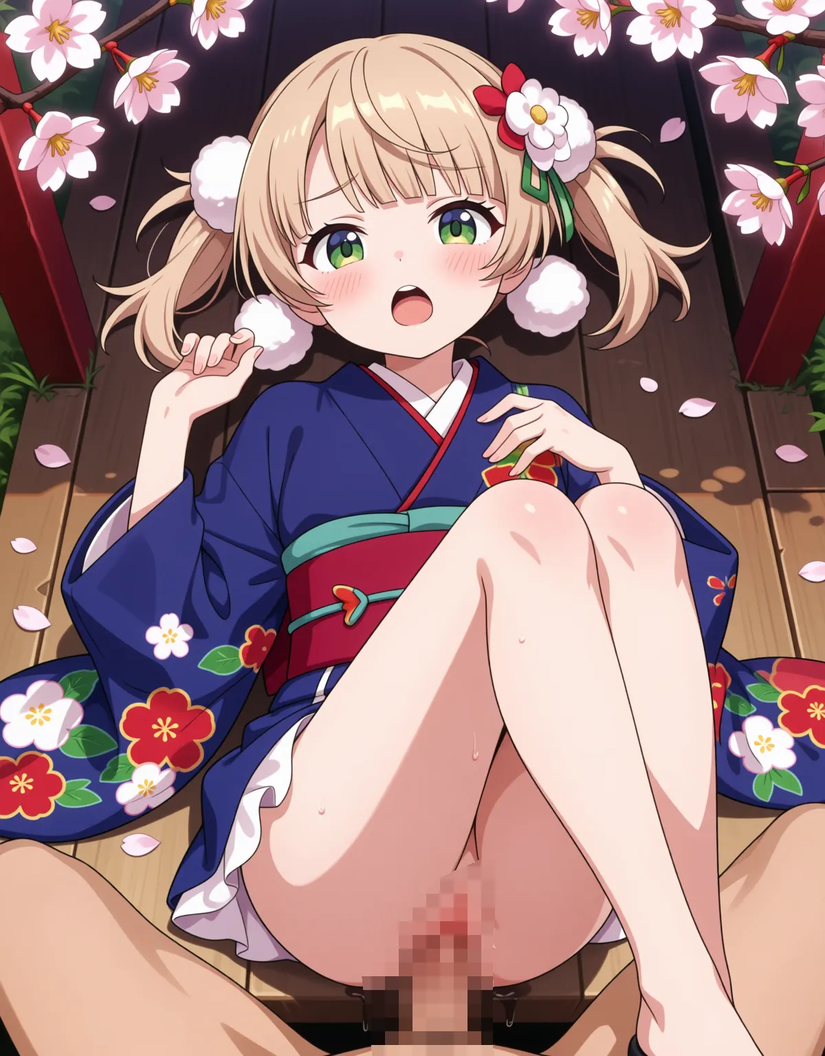 しぐれういが和服でセックス！外でみんなと仲良く中出し！ - PAGE 019