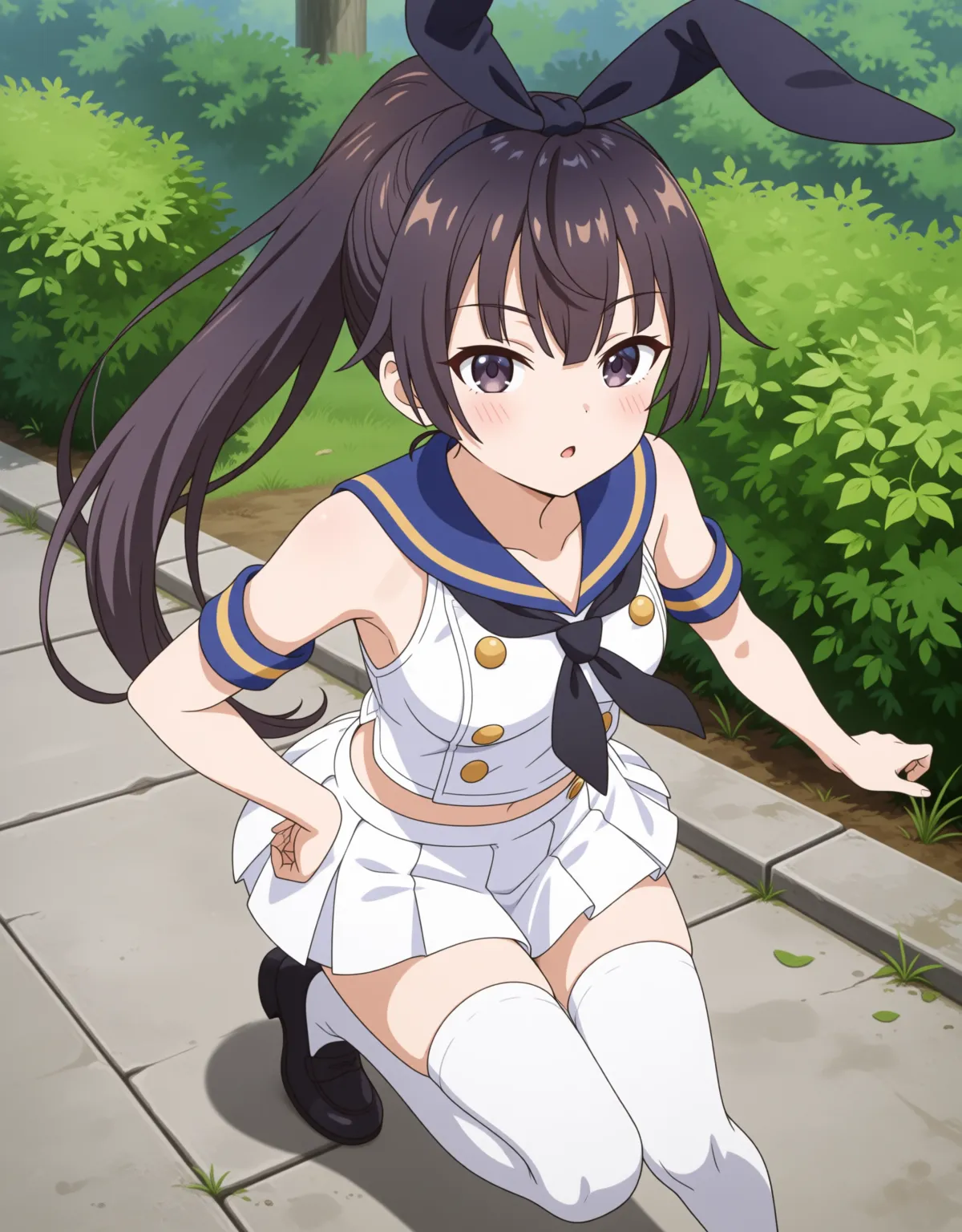 有希が島風のコスプレをして誘惑してくる！布面積が少なくてエロすぎて射精不可避！