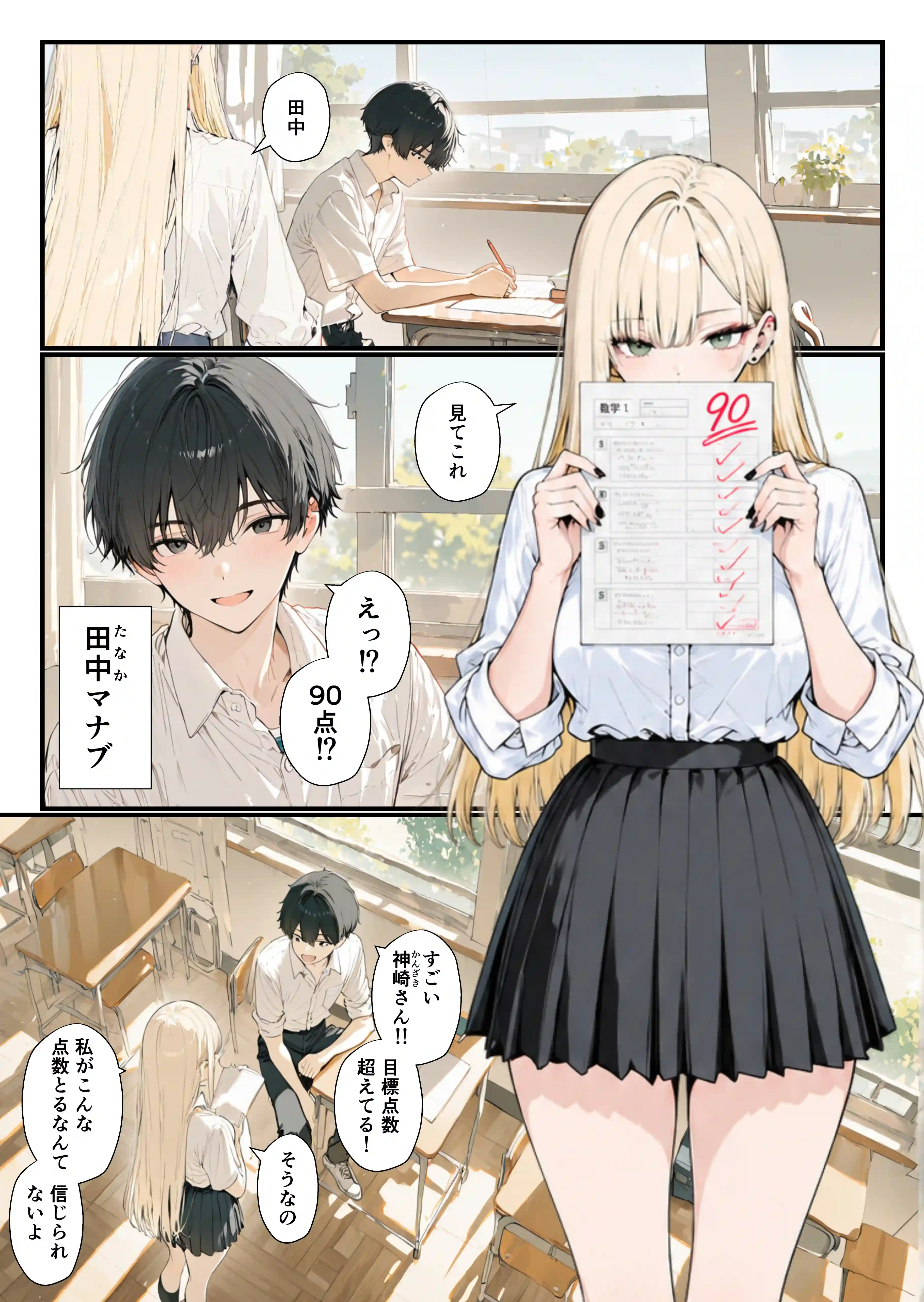 隣の席のギャルのことが好きなのに、巨乳の同級生が誘惑してくる[YH] - PAGE 002