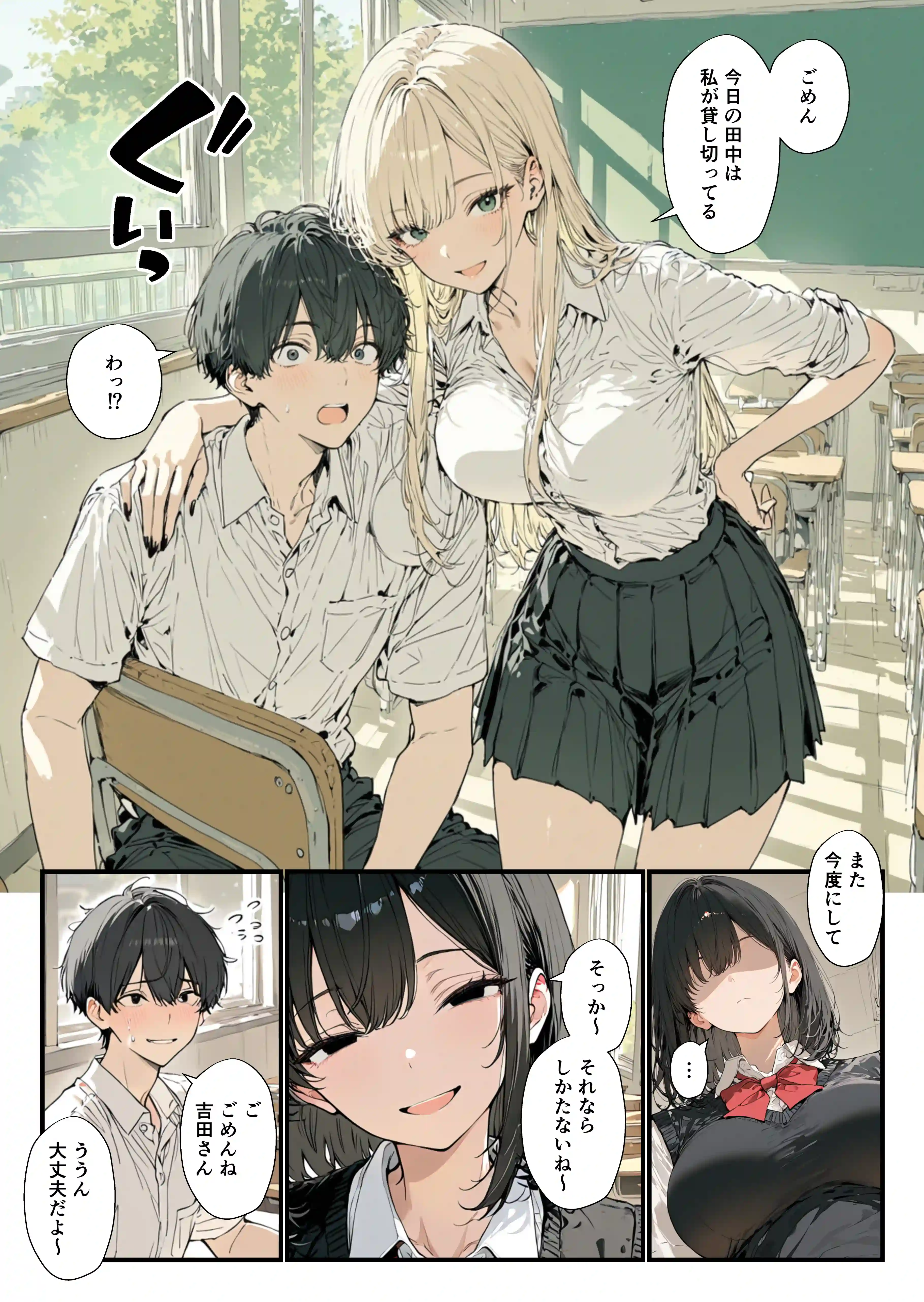 隣の席のギャルのことが好きなのに、巨乳の同級生が誘惑してくる[YH] - PAGE 007
