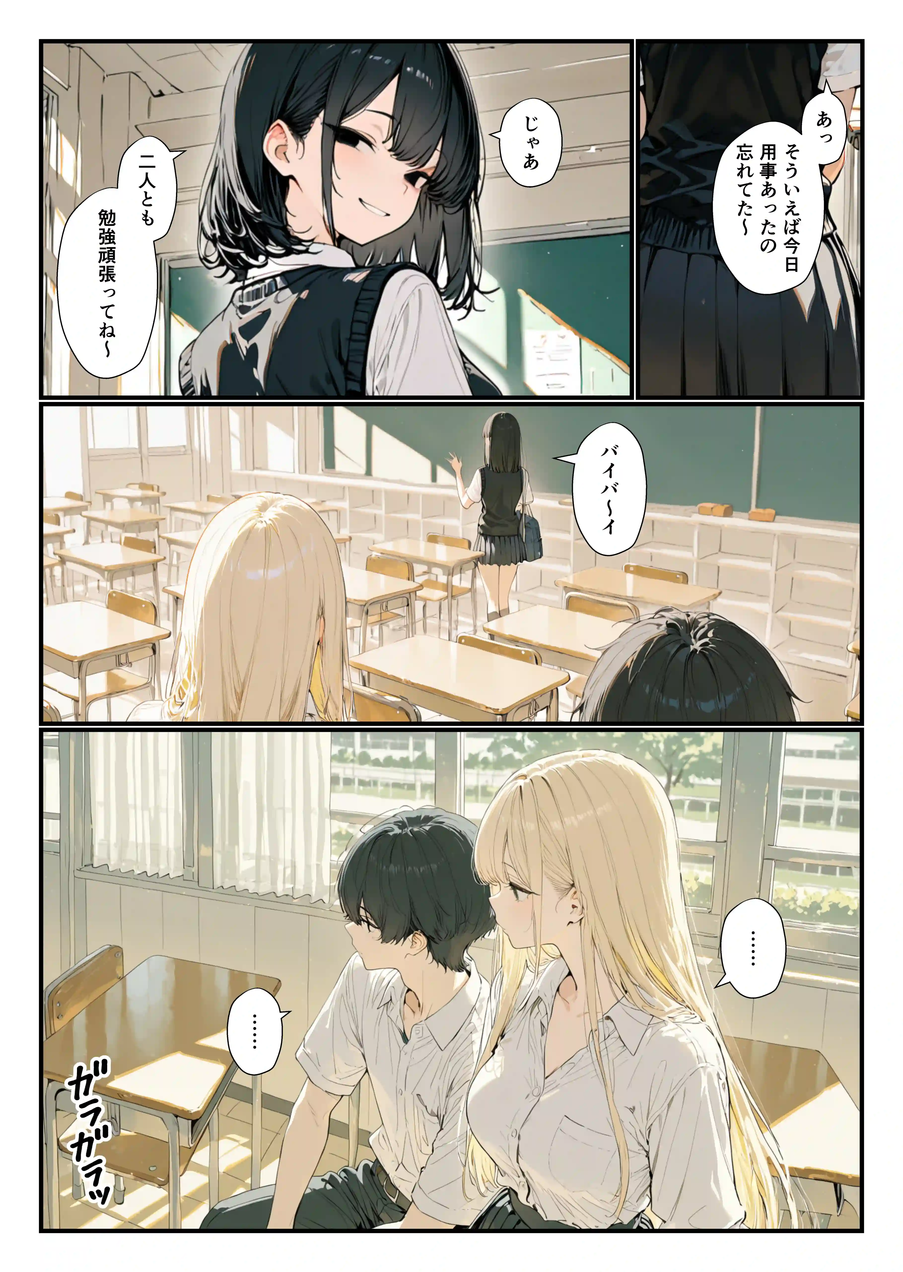 隣の席のギャルのことが好きなのに、巨乳の同級生が誘惑してくる[YH] - PAGE 008