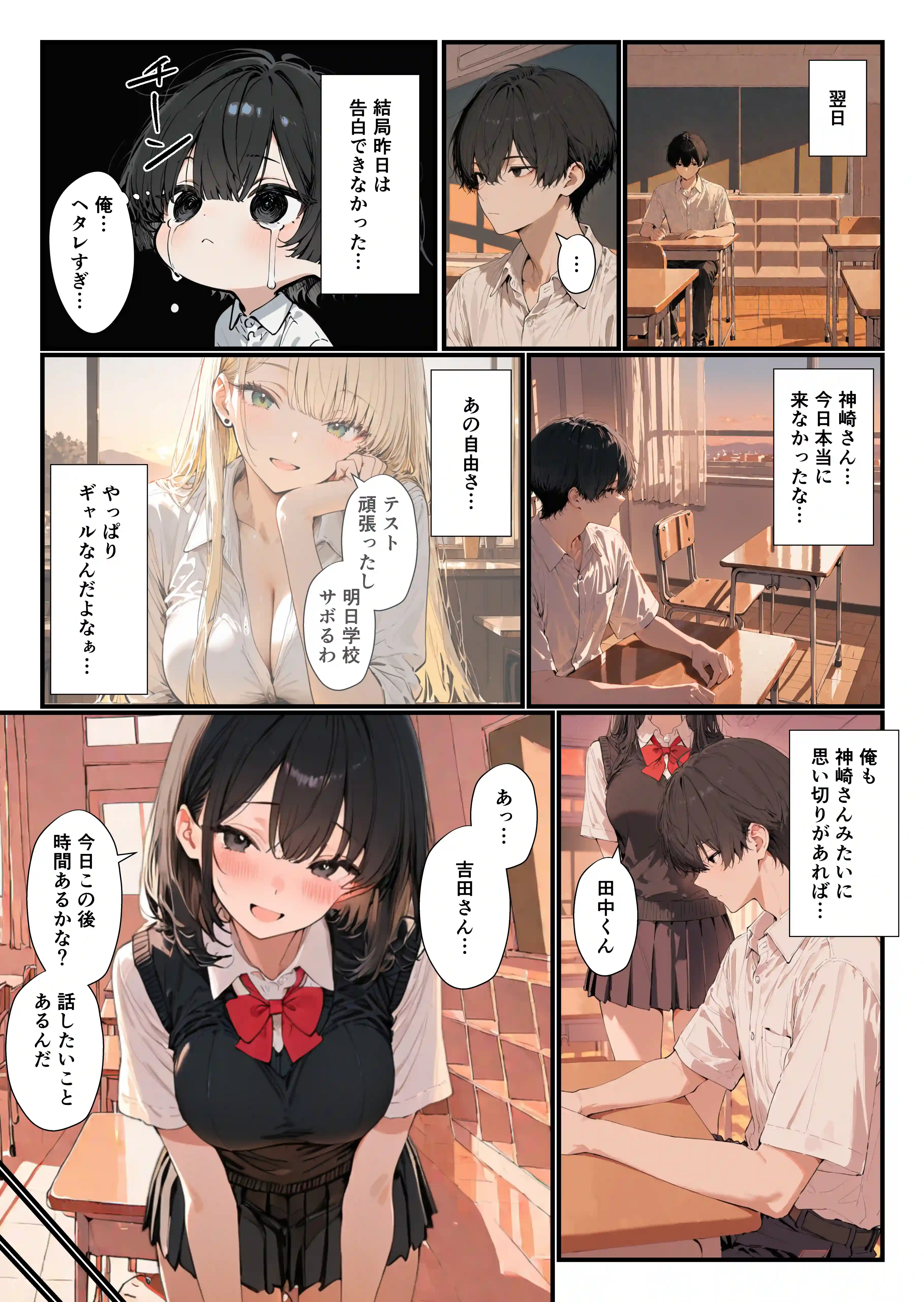 隣の席のギャルのことが好きなのに、巨乳の同級生が誘惑してくる[YH] - PAGE 012