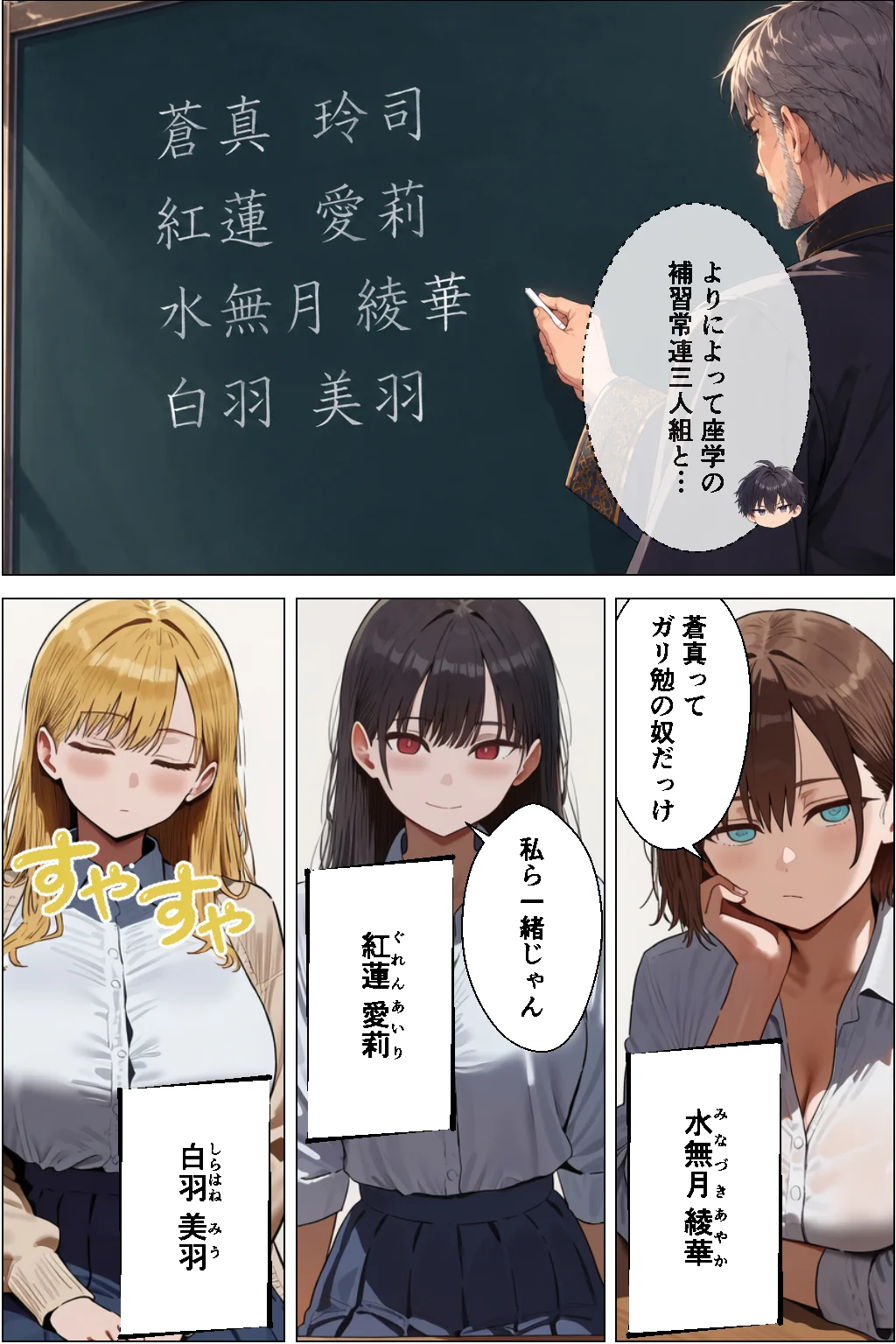1軍ギャル三人組にデカチン見せたら生ハメセックスすることになっちゃった話[おなぷり] - PAGE 003