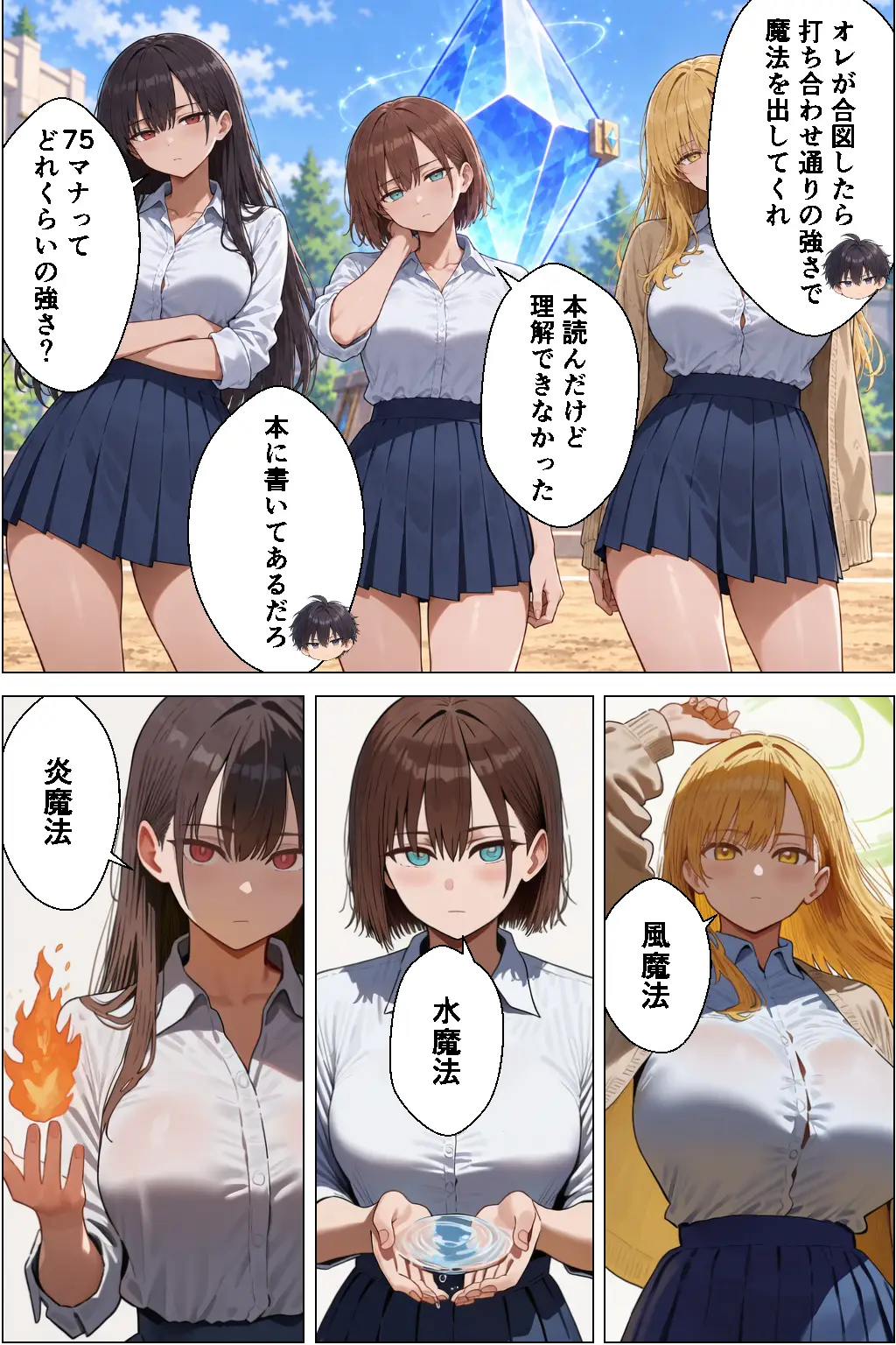 1軍ギャル三人組にデカチン見せたら生ハメセックスすることになっちゃった話[おなぷり] - PAGE 008
