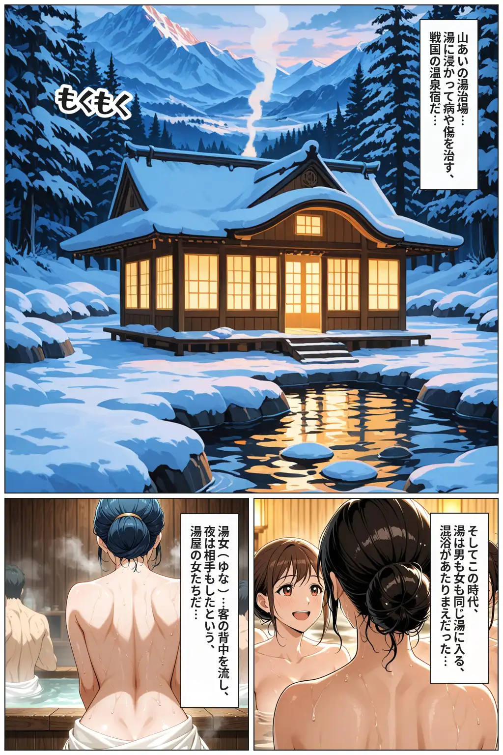 戦国時代に転生したら、巨乳湯女の混浴がかなりエロかった件  〜推し活転生 第二幕〜[ほんのさきっぽ] - PAGE 007