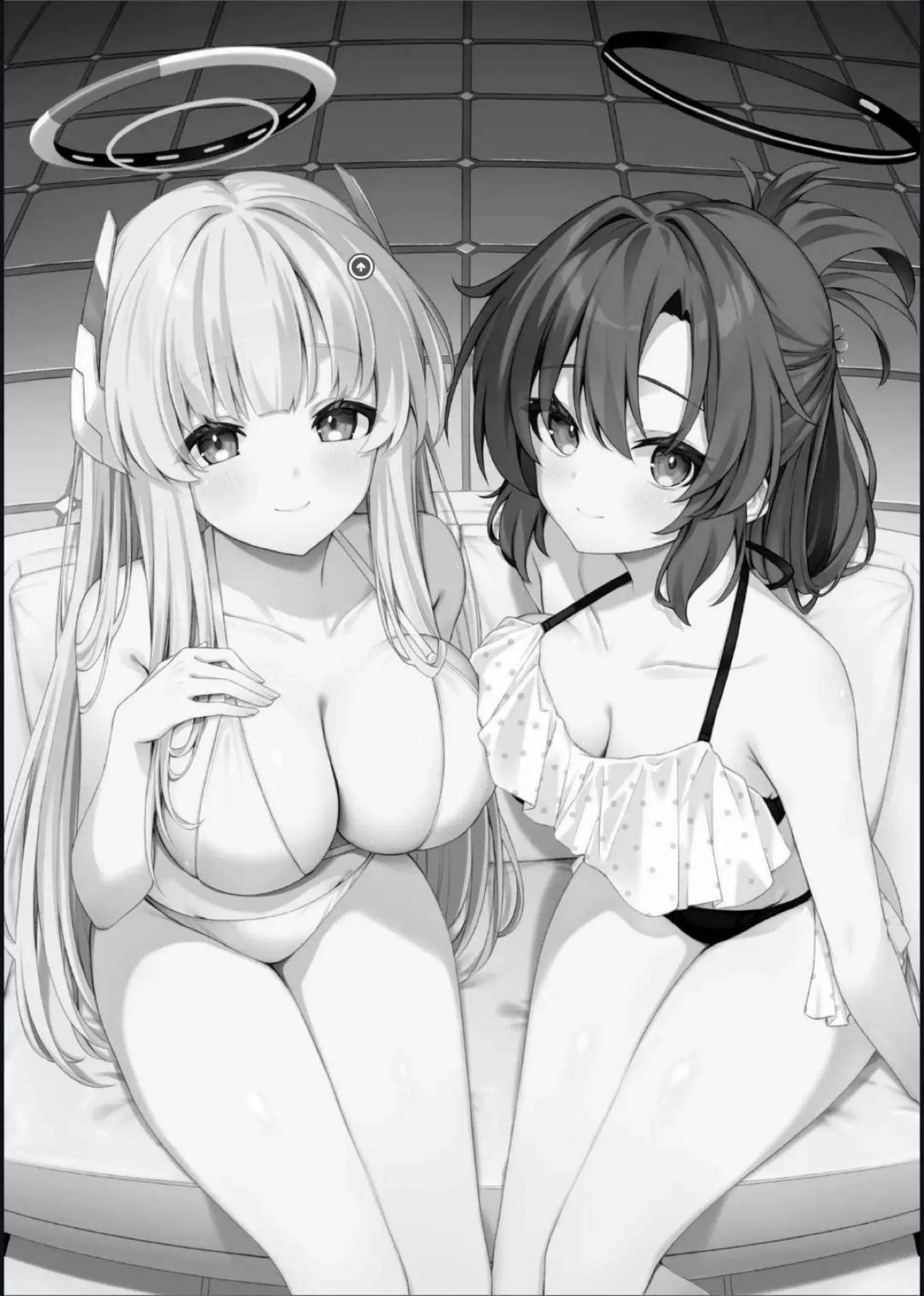 ユウカが水着で誘惑して3Pに落ちる！ ノアも一緒に先生を甘く包み込む！ - PAGE 002